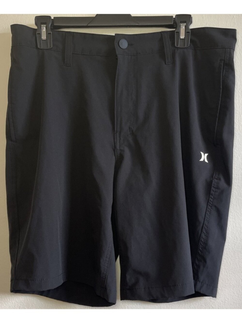 Hurley Hybrid Shorts Mens 34 Black Stretch Performance Surf Golf